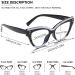 Women's Stylish Blue Light Cat Eye Glasses - Anti Glare & UV Protection, Black+White Frame - Non-Prescription, Computer Glasses - Buy Online on GoSupps.com