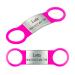 2 pieces of silicone dog brand with engraving pet-ID brand to postpone personalized animal brands for dogs and cats fuchsie l (2 Pack)