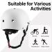 OUWOR - Skateboard Bike Helmet, Lightweight Adjustable, Multi-Sport for Bicycle Skate Scooter - Matte White - Large: 57-61 cm / 22.4"-24" - Buy Online on GoSupps.com