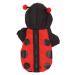 Bagima ladybug dog costume dog hooded sweater sweet ladybug thickened warm loose Halloween dog winter clothing for small dogs enchanting ladybugwrato costume XL black