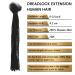 8 Inch 30 Strands 0.2cm Loc Extensions | Handmade Natural Black Human Hair Dreadlocks for Black Women/Men | Dye & Bleach Safe - Buy Online on GoSupps.com