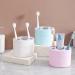 Papaba Multi-Purpose Makeup Brush & Toothpaste Organizer | Stylish Grid Design Bathroom Holder - White - Buy Online on GoSupps.com