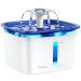 Veken 95oz/2.8L Pet Fountain, Automatic Cat Water Fountain Dog Water Dispenser with Smart Pump for Cats, Dogs, Multiple Pets Blue Plastic