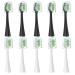 Everystep Replacement Toothbrush Heads 10 Pack Only for AquaSonic Duo and for Home Dental Center 5 Black+5 White Not for AquaSonic Other Series