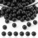 55Pcs Silicone Beads, LANIAFULL 15mm Silicone Beads Bulk Round Silicone Beads for Keychain Making Kit Rubber Silicone Beads Silicone Focal Beads Loose Beads for Necklace Bracelet A-Black