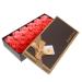 HOMSFOU 1 Box Rose Soap Scented Bath Soap Rose Scented Soap Rose Flower Scented Flower Petals Enchanted Rose Floral Scented Rose Petal Bouquet Bath Soap Rose Flower Indoor 1 count (Pack of 1) Red