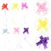 FRCOLOR 6pcs Glossy Decorative Bow Set - Yellow Pink & Purple Ribbon Bows for DIY Gifts & Present Wrapping | International Shipping Available - Buy Online on GoSupps.com