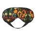 SSIMOO Tropical Fruits Sleep Mask-Adjustable Breathable Fashionable Eye Mask for A Comfortable Sleep Experience Black