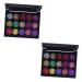 POPETPOP 2pcs 15 Colors Lustre Pearly Eye Matte Pallet Combination Makeup Cosmetic Shadow 1 count (Pack of 1) As Shownx2pcs