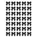 100 Pieces 3D Nail Bowknot Mini Butterfly Bow Ties Nail Charms Flatback Nail Art Resin Decoration for Nail Manicure Accessories Women Girls (Black)