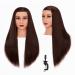 Mannequin Head 26"-28" Synthetic Fiber Training Head Braiding Head Hair Styling Manikin Cosmetology Doll Head Hairdresser Training Model for Cutting Braiding Practice with Clamp 92022LB0420 Brown-2022