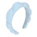 Soft And Absorbent Sponge Headband for Women - Prevent Slip Cute Padded Hair Band with Elastic Blue