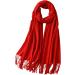 Buy Women's Cashmere Scarf | Warm Multi-Purpose Red Scarf for Autumn & Winter - Buy Online on GoSupps.com
