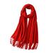Women's scarf warm cashmere scarf women autumn winter with button scarves for cold weather multi-purpose scarf for women scarf unit size red