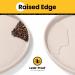 Conlun 1.2cm Raised Edge Cat Food Mat - BPA-Free Silicone Pet Mat - Waterproof Dog Feeding Mat - Beige 48x30cm - Buy Online on GoSupps.com