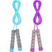 Flintronic Adjustable Jump Rope for Kids - 2 Pieces 260cm Foam Handles Blue & Purple Perfect for Fitness & Fun - Buy Online on GoSupps.com
