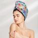 Colorful Watercolor Dots Microfiber Hair Towel - Soft Super Absorbent Wrap for Long Curly & Thick Hair | Quick Dry Coral Velvet Cap for Women - Buy Online on GoSupps.com