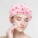 FRCOLOR Girl Beanie Shower Cap - Reusable Floral Printed Spa Cap for Girls - Elastic Double Wrap Protector for Beauty Bonnet - Salon Bathing Cap for Women - Pink, 29x29cm - Buy Online on GoSupps.com