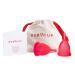 Ruby Cup menstrual cup 2 -pack -size S + M (light/strong days) -including 2 donations!Soft and ergonomic- ideal for beginners -rot