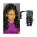 Human Hair Ponytail Hair Piece Loose Wave Human Hair Ponytail with Magic Paste Warp Around Wave Ponytail Extension for Black Women Natural Black Human Hair Ponytail Hairpieces Ponytail Hairpiece for 24inches 100g