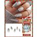 SINLOV Christmas Snowflakes Almond False Nails French Crystal Fake Nails Matte Press on Nails Ballerina Acrylic Full Cover Fake Nails for Women and Girls - Buy Online on GoSupps.com