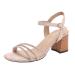 XTZYGLFD women's sandals fashionable summer rhinestone comfortable open toes buckle thick heel sandals women's sandals size 8 A 6.5 UK 3xbnarrow