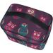 Stylish Owl Print Violet Cosmetic Bag for Travel - Makeup Case with Handle & Compartments for Teens & Women | Color 029 - Buy Online on GoSupps.com