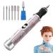 Nail Filer Electric Nail Grinder Manicure - Cordless 4 Speeds Professional Nail Removing Acrylic Nail Tools for Edge Shaping Polishing Grinding Nursing Peeling Pink