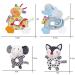 Baby Rattles and Teething Toys for Newborns - Elephant Baby Rattle with Teether (4PCS) - Buy Online on GoSupps.com