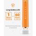 7am2m Sonic Electric Toothbrush with 6 Brush Heads for Adults and Kids Wireless Fast Charge One Charge for 60 Days 5 Modes with 2 Minutes Built in Smart Timer Electric Toothbrushes(Orange) No Travel Case Orange - Buy Online on GoSupps.com