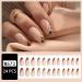 Short French Press Nails - Leopard Print False Nails with Gold Line | Luxury Stiletto Acrylics | 24 Pcs Reusable Stick-On Nails for Women - Buy Online on GoSupps.com