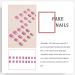 Square Short Fake Nails | Acrylic Press on Nails Rose Pink Glitter | 24 Pcs Full Cover French Tip for Women - Buy Online on GoSupps.com