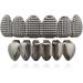 Lanche Hip Hop Gold & Silver Teeth Grills Set - Top & Bottom Bump Stripes for Party & Cosplay - Men's Fashion Jewelry - Buy Online on GoSupps.com