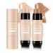 ONLYOILY 2 Pcs Contour & Highlighter Stick, Concealer & Bronzer Stick With Brush, Longwear Foundation Stick, Smooth, Blends Easily Face Makeup 01+04