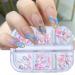 6 Grids Manicure Jewelry Accessories Winter Diamond 3D Nails Rhinestones Aurora Crystal Snowflakes Resin(B) - Buy Online on GoSupps.com