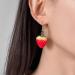 Delicate Resin Strawberry Earrings Simulation Fruit Earwears for Any Occasion - Buy Online on GoSupps.com