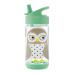 3 Sprouts Water Bottle   Kids Small 12oz. Plastic Spout Water Bottle Owl 1 Count (Pack of 1)