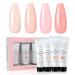 Makartt Poly Nail Gel Set - 4 Nude Colors | Gel Extension Kit for Long Lasting French Manicure | Nail Builder Kit for Acrylic & Gel Extension - Buy Online on GoSupps.com