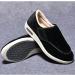 Winter Fleece Orthopedic Diabetic Walking Shoes for Women - Adjustable Wide Width Sneakers for Arthritis & Swollen Feet - Size 12 Black - Buy Online on GoSupps.com