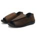 ZXAY Men's Open Toe Diabetic Recovery Slippers Extra Wide Walking Shoes Women's Diabetic Sandals Adjustable Closed Comfort Slippers Brown 42 Men 7.5/Women 9 Brown