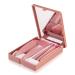 kawehiop 5 Pieces Makeup Brushes Plastic Handle with Mirror Powder Foundation Beauty Make Up Soft Brush Beginner Cosmetics