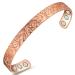 Vicmag Copper Bracelet for Women Men Magnetic Bracelet 6X Ultra Strength Magnets 99.99% Solid Pure Copper Adjustable Size with Gift Box (Rose Gold Crystal Plum)