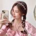 Headband Hair Accessories for Women Girls Fashion Flower Girl Headbandswith Tassels Hairband Flower Headwear with Pearl Beads Pink pearl&flower-pink - Buy Online on GoSupps.com