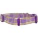 Yudote Soft Dog Collar - Checkered Violet Plaid for Small Dogs with Sensitive Skin - 1-Pack - Buy Online on GoSupps.com