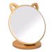 Louphee Vanity Makeup Mirror with Crystal Rhinestone Diamond Girls Mirror Cute cat Shape for Counter top (6.7)