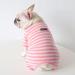 Bt Bear Dog Clothing | Colorful Striped Cotton Pajamas for Bulldogs & Small Dogs - Soft One-Piece Costume (L Pink) - Buy Online on GoSupps.com