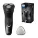 Philips Electric Shaver Series 3000X - Wet & Dry Electric Shaver for Men in Deep Black with SkinProtect Technology Pop-up Beard Trimmer Ergonomic Men's Shaver (Model X3001/00) S3000X Blue
