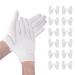 White Cotton Gloves 12 Pairs White Cotton Moisturising Gloves White Gloves Fabric White Cotton Work Gloves for Jewelry Inspection & Daily Work (White)