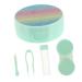 Gleavi 3 sets etui solution tweezers cute etui soaking storage of transparent container Organizer plastic eyes glasses case travel greenx3stk 7.5x7.5x2.8cmx3pcs