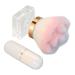 Premium Makeup Brush with Transparent Handle | Capsule Shape | Ideal for Loose Powder & Blush - International Shipping Available - Buy Online on GoSupps.com
